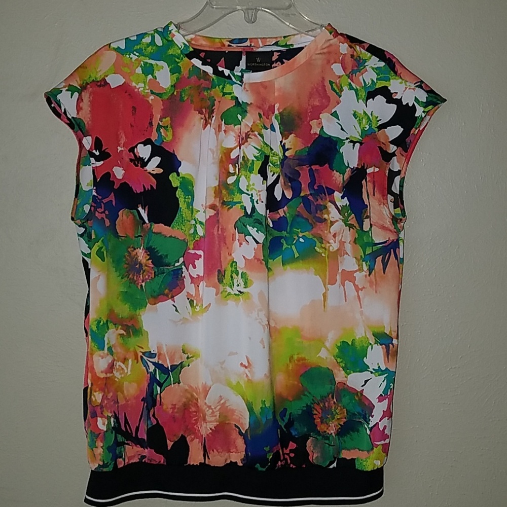 **3 for $20** Worthington banded bottom top